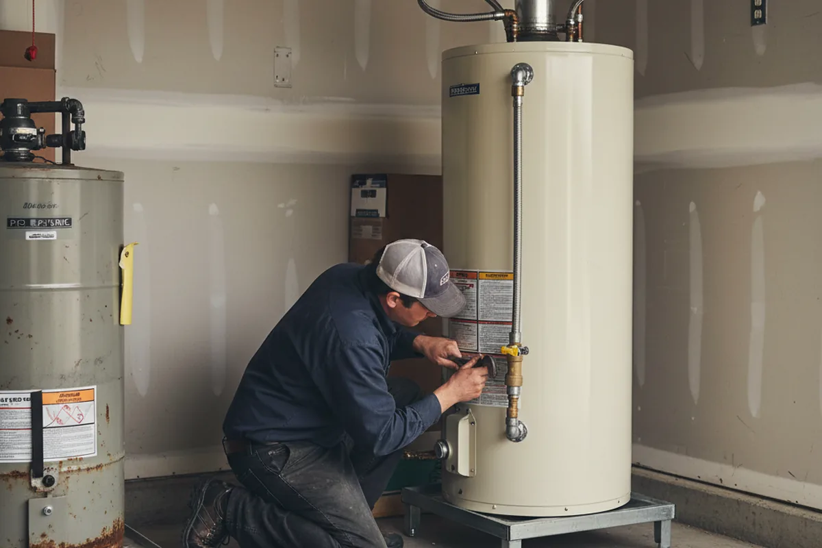 Water heater and shutoff valve replacement in Paisley